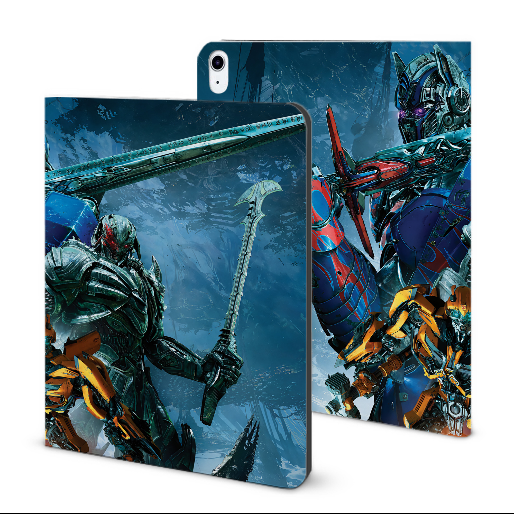 （画像用） Transformers トランスフォーマー IPad ケース ブック型 PUレザー TPU 耐衝撃 軽量 薄型 ペン収納なし 全面保護 IPad 各モデル対応